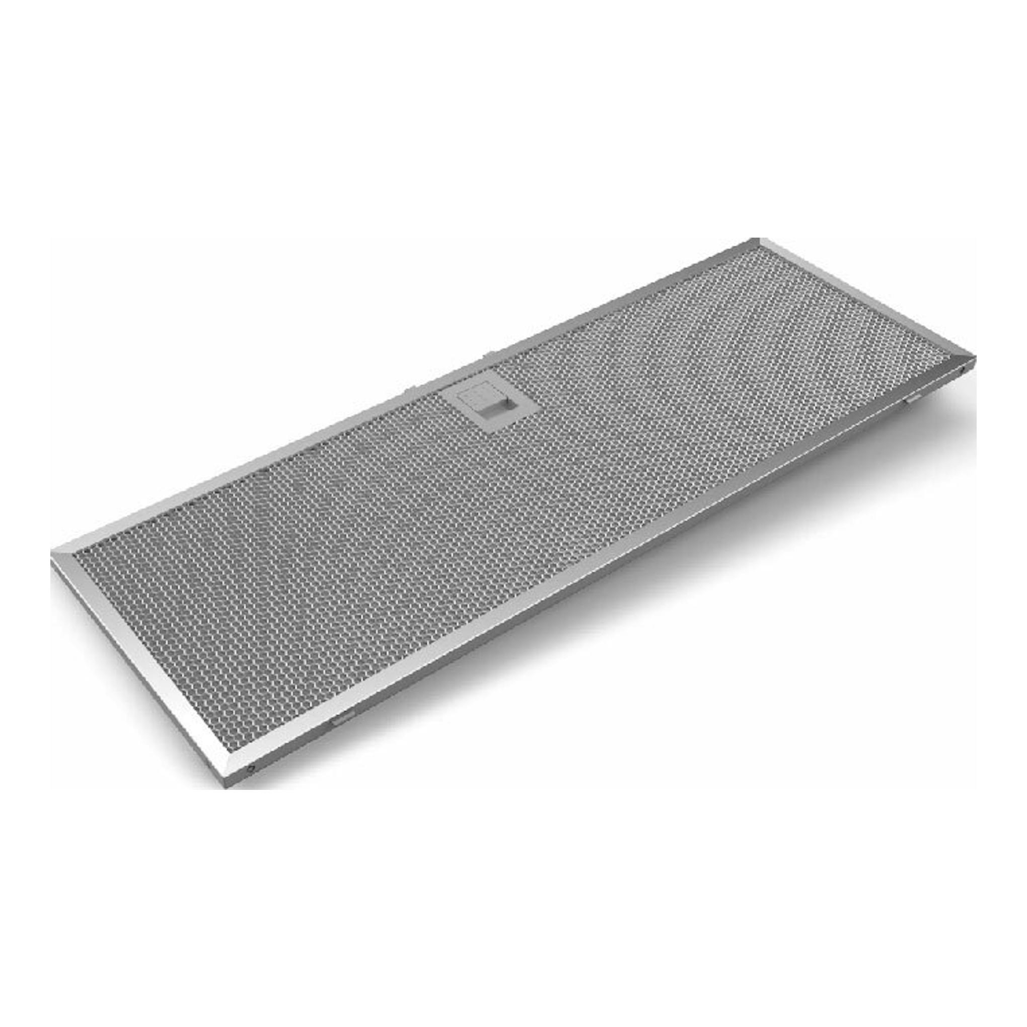 Siemens LB57NPC60: filtro metálico rectangular visto en perspectiva, acabado plateado.
