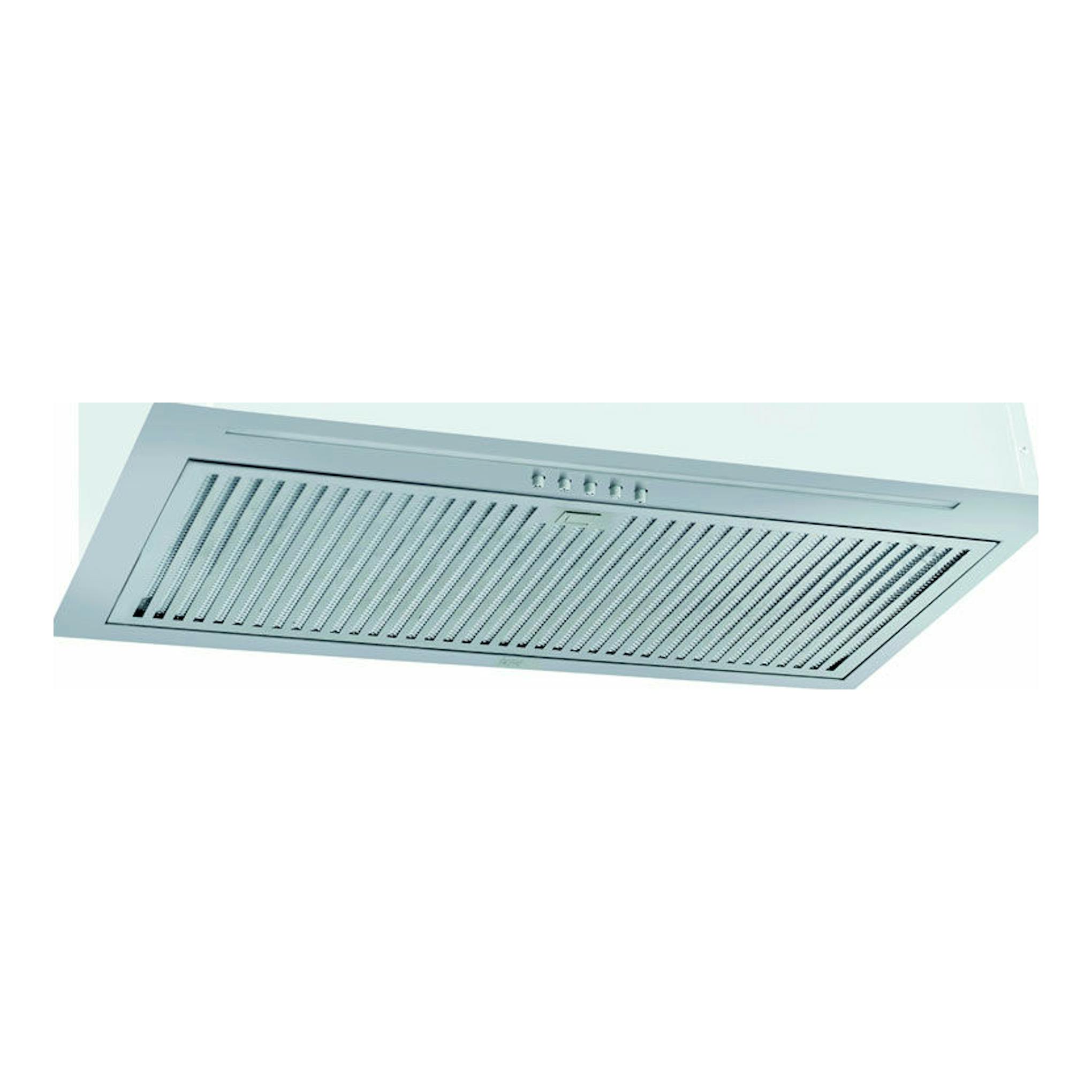 Grupo filtrante Teka GFG 2 Inox, vista inferior en acero inoxidable, con panel frontal rectangular.