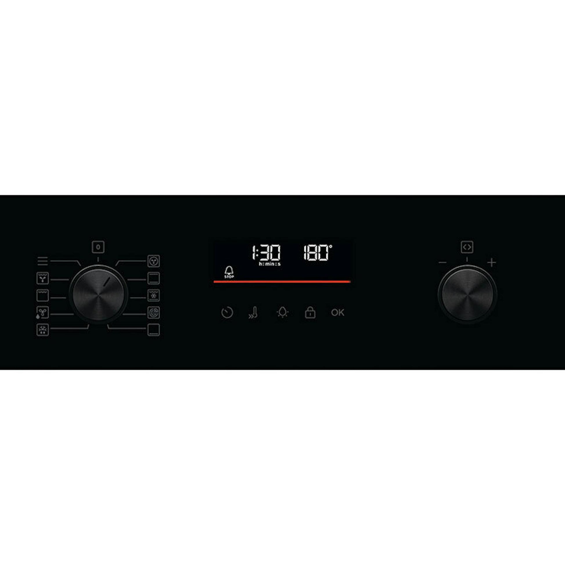 Panel frontal del horno AEG OU5PB40NSK de cristal negro