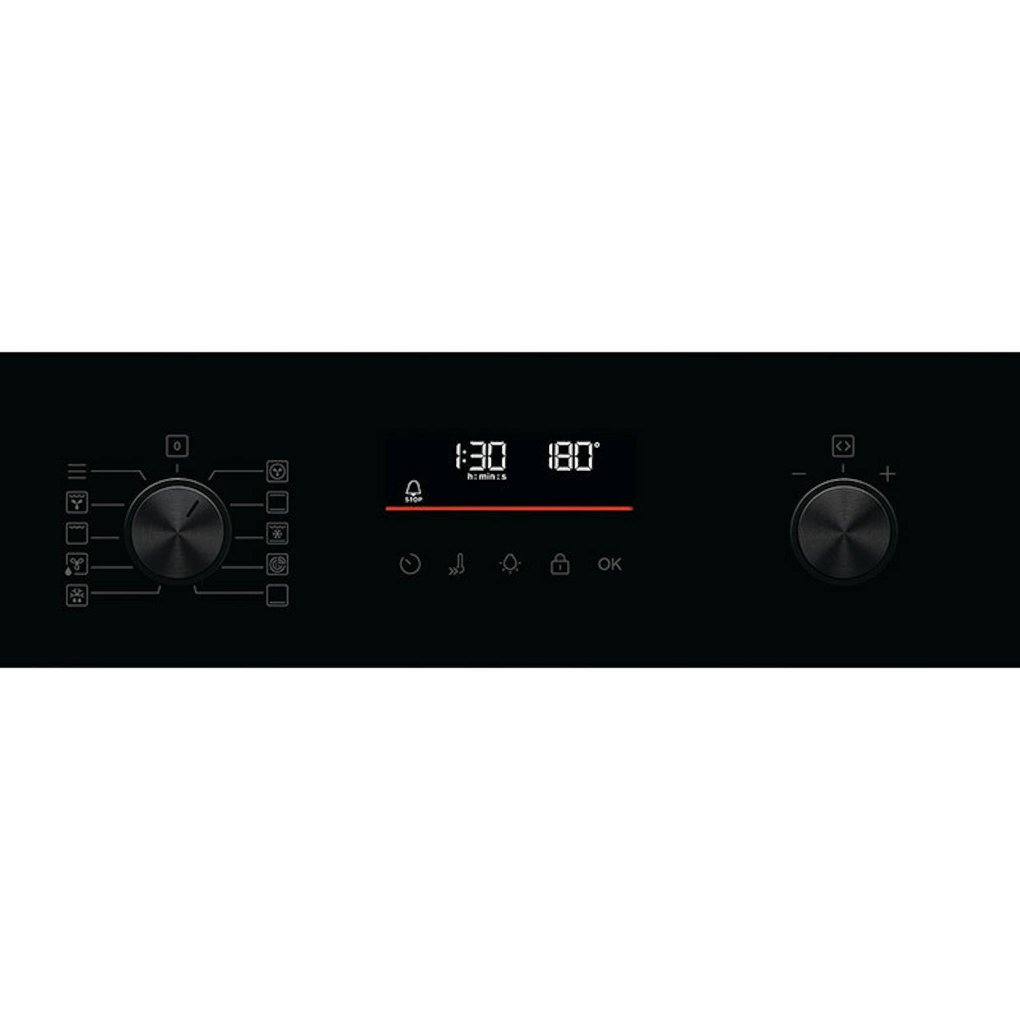 Panel frontal del horno AEG OU5PB40NSK de cristal negro
