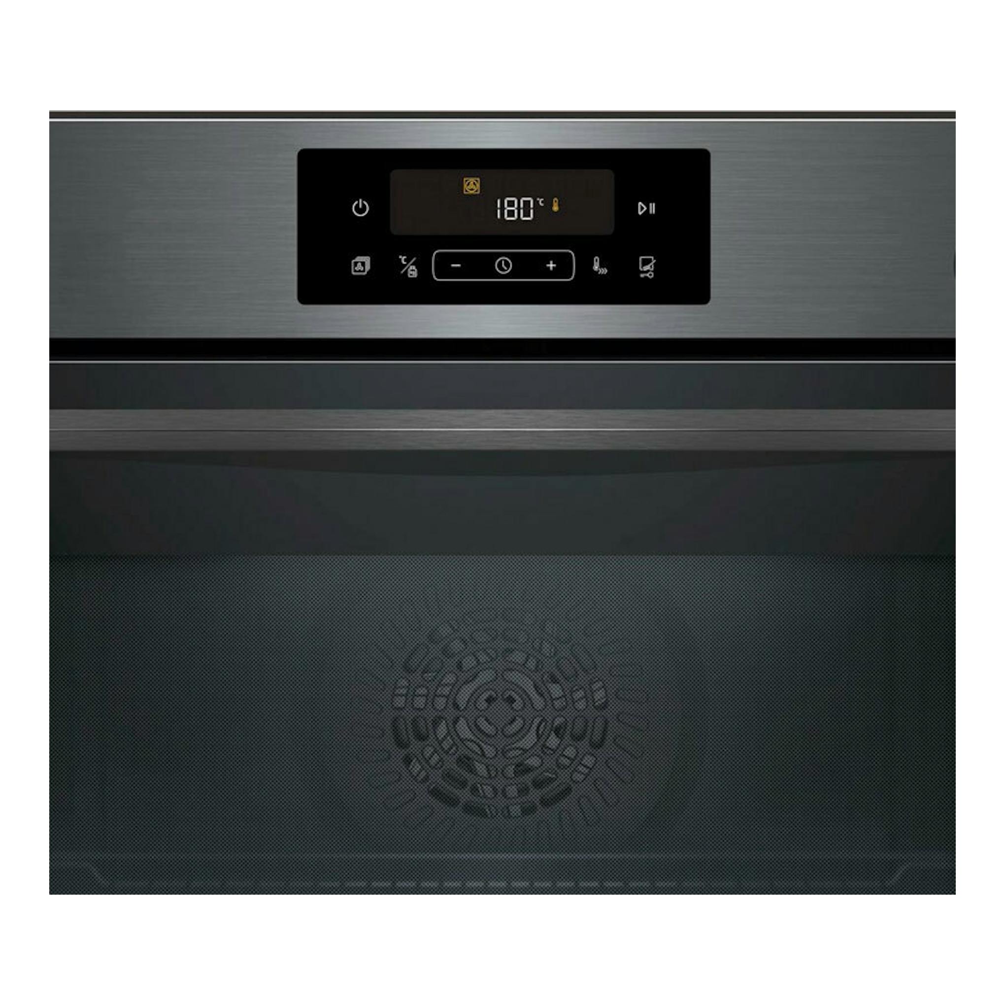 Horno Balay 3HA4121G3 grafito, vista frontal con panel digital y puerta de cristal oscuro.