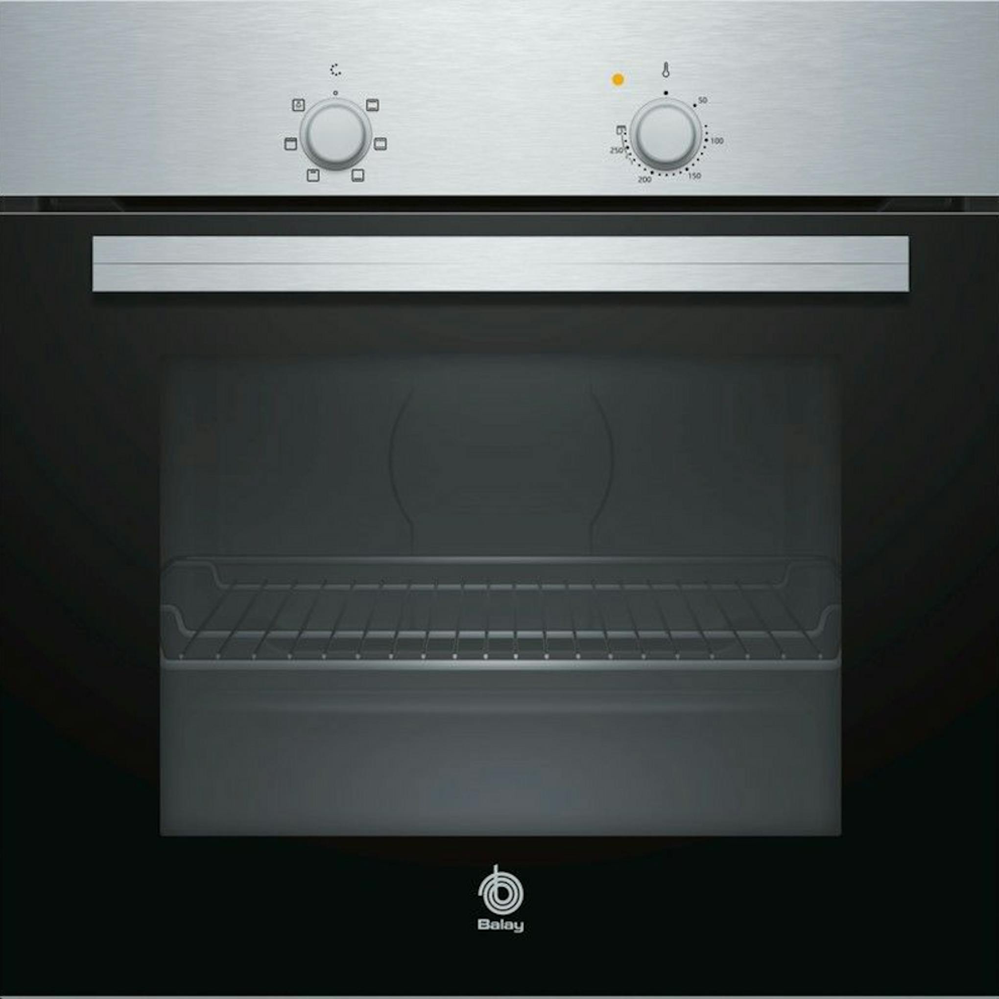 Horno Balay 3HB1000X0 inox con dos mandos y puerta de cristal