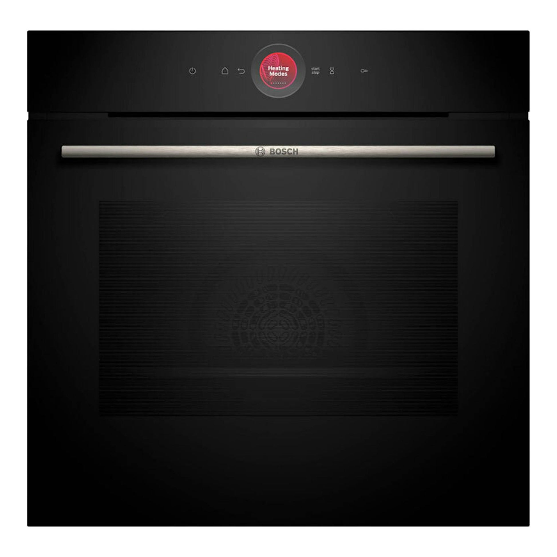 Horno Bosch HBG774KB1 negro, vista frontal, con panel táctil superior y puerta de cristal.