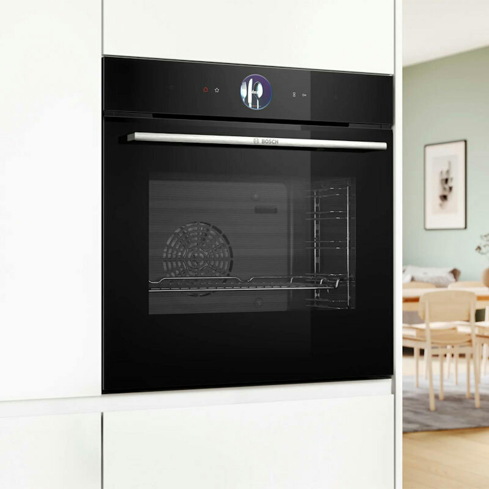 Horno Bosch HSG7361B1 negro empotrado en cocina