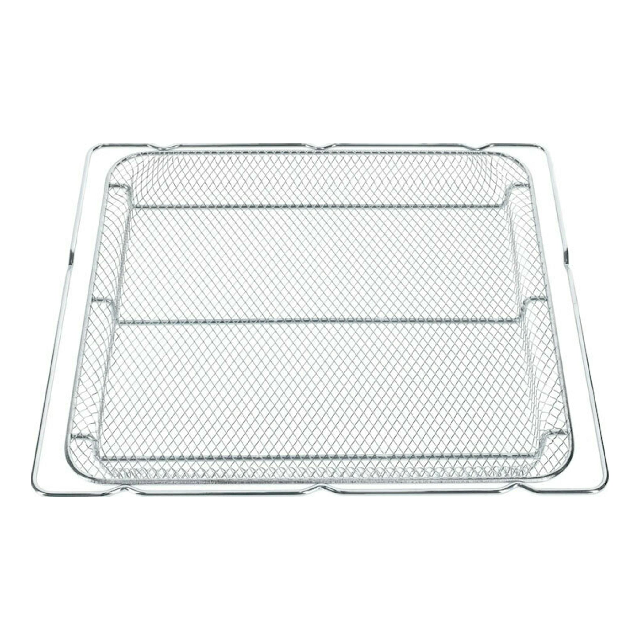 Rejilla metálica rectangular para horno Fagor 9H-195TCN, vista frontal, color plata.