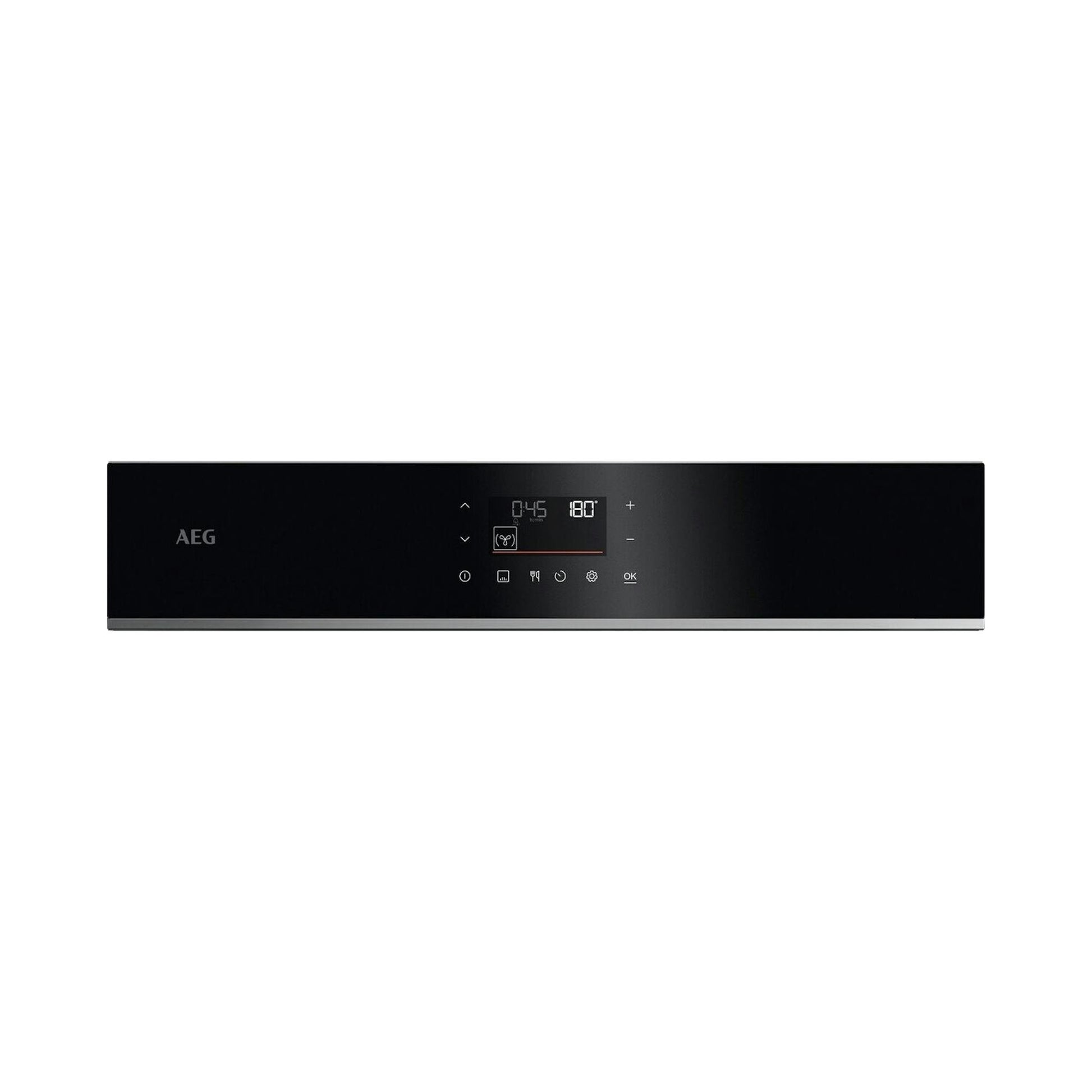 Horno AEG TU5PB41ZPB negro, vista frontal del panel de control