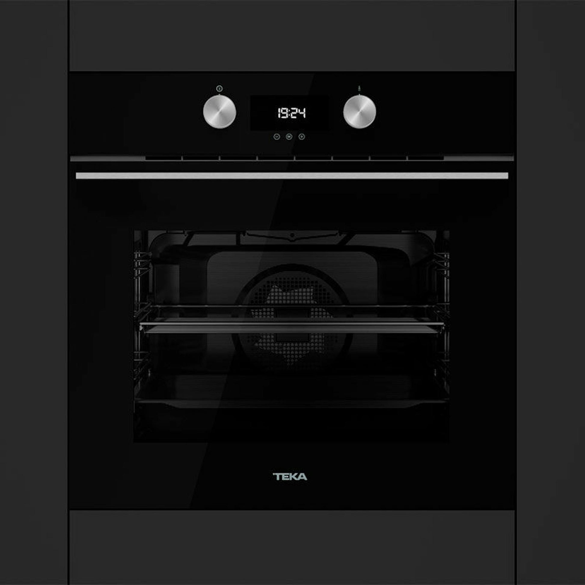Horno Teka HLB8400 BK negro con panel digital y puerta de cristal