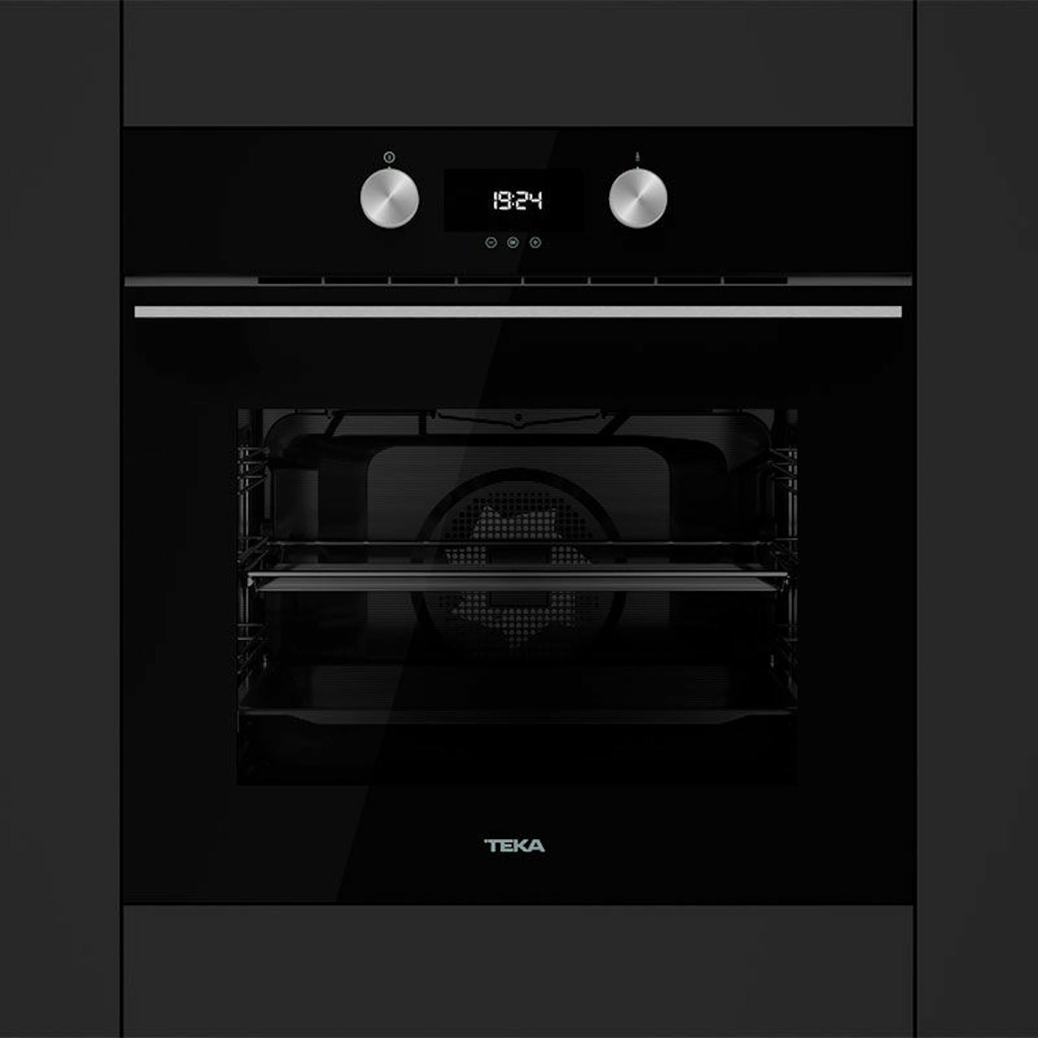 Horno Teka HLB8400 BK negro con panel digital y puerta de cristal