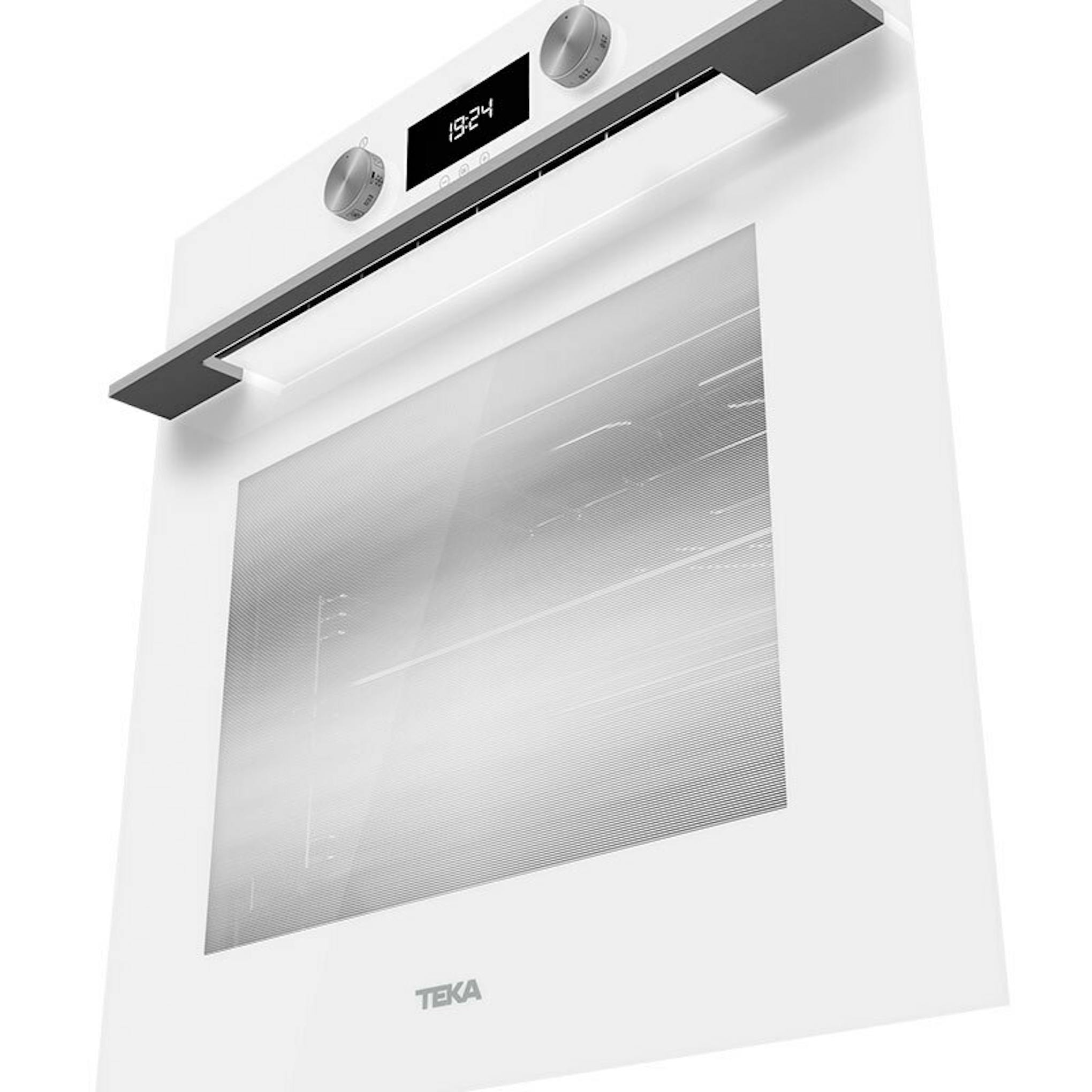 Horno empotrable Teka HLB8400P WH blanco con puerta de cristal y panel digital