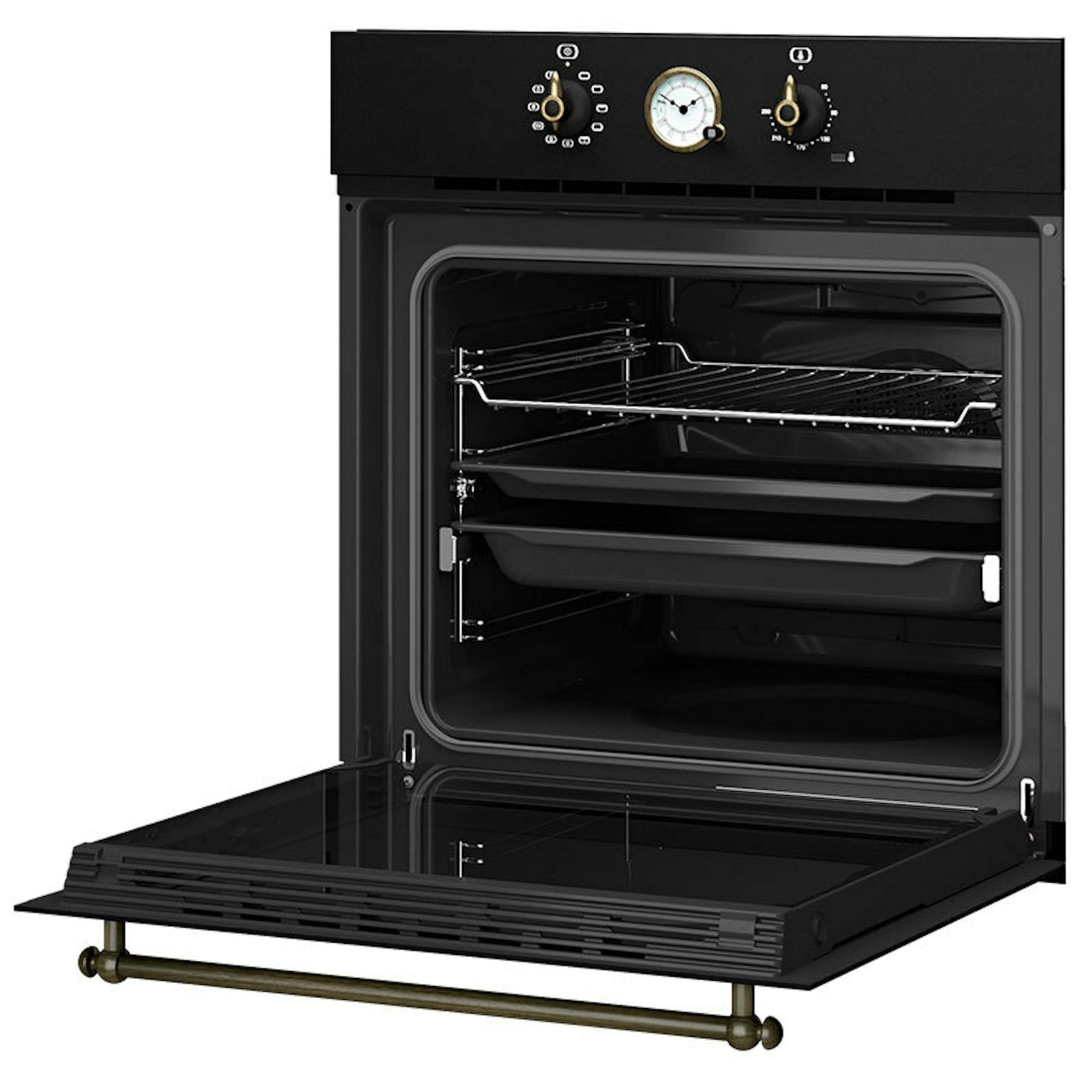 Horno Teka HRB 6300 AT antracita abierto con interior visible