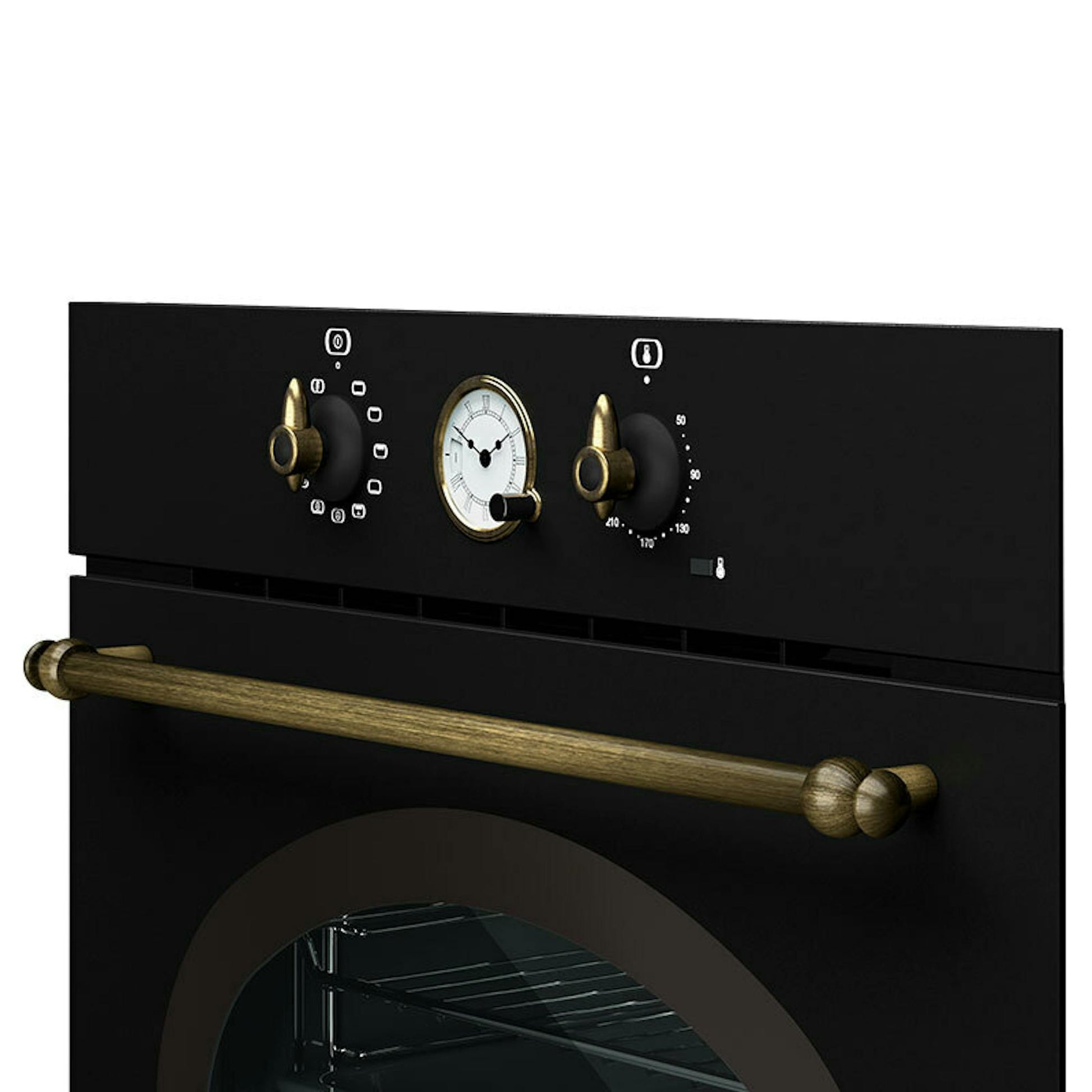 Horno Teka HRB 6300 AT antracita con mandos frontales y tirador de madera