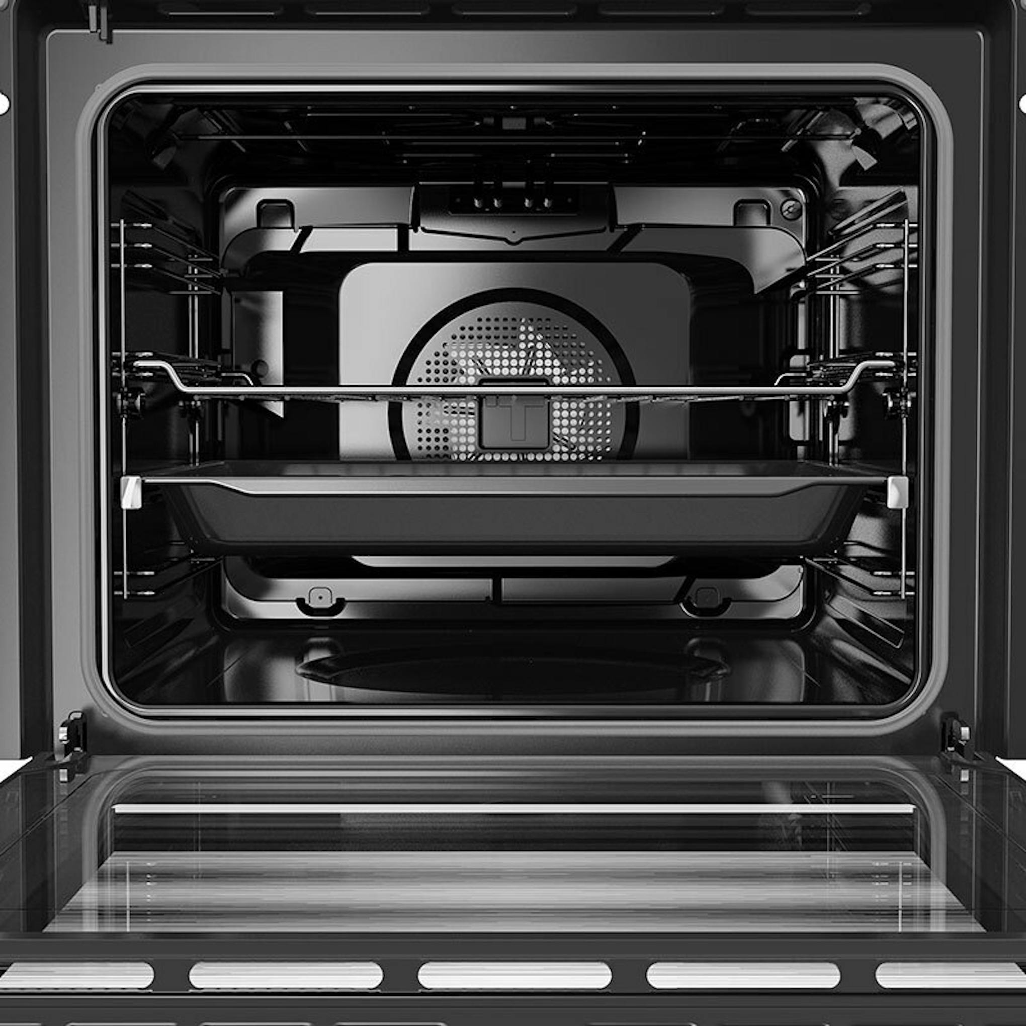 Interior del horno Teka HSB 625 P Inox con la puerta abierta