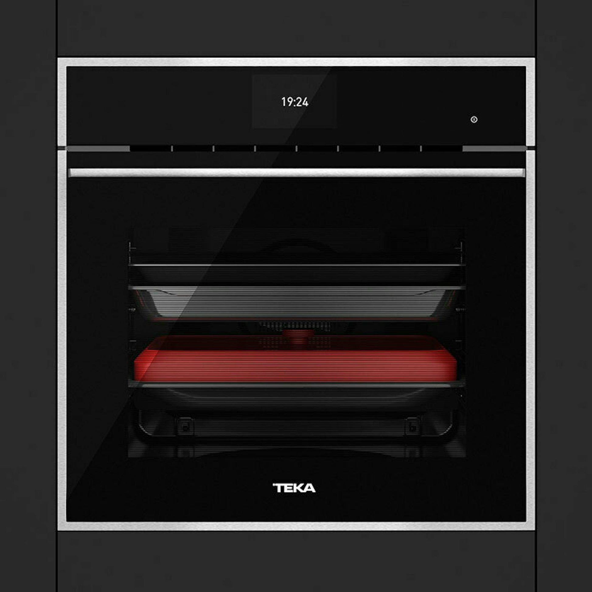 Horno Teka iOVEN P negro con puerta de cristal y display digital