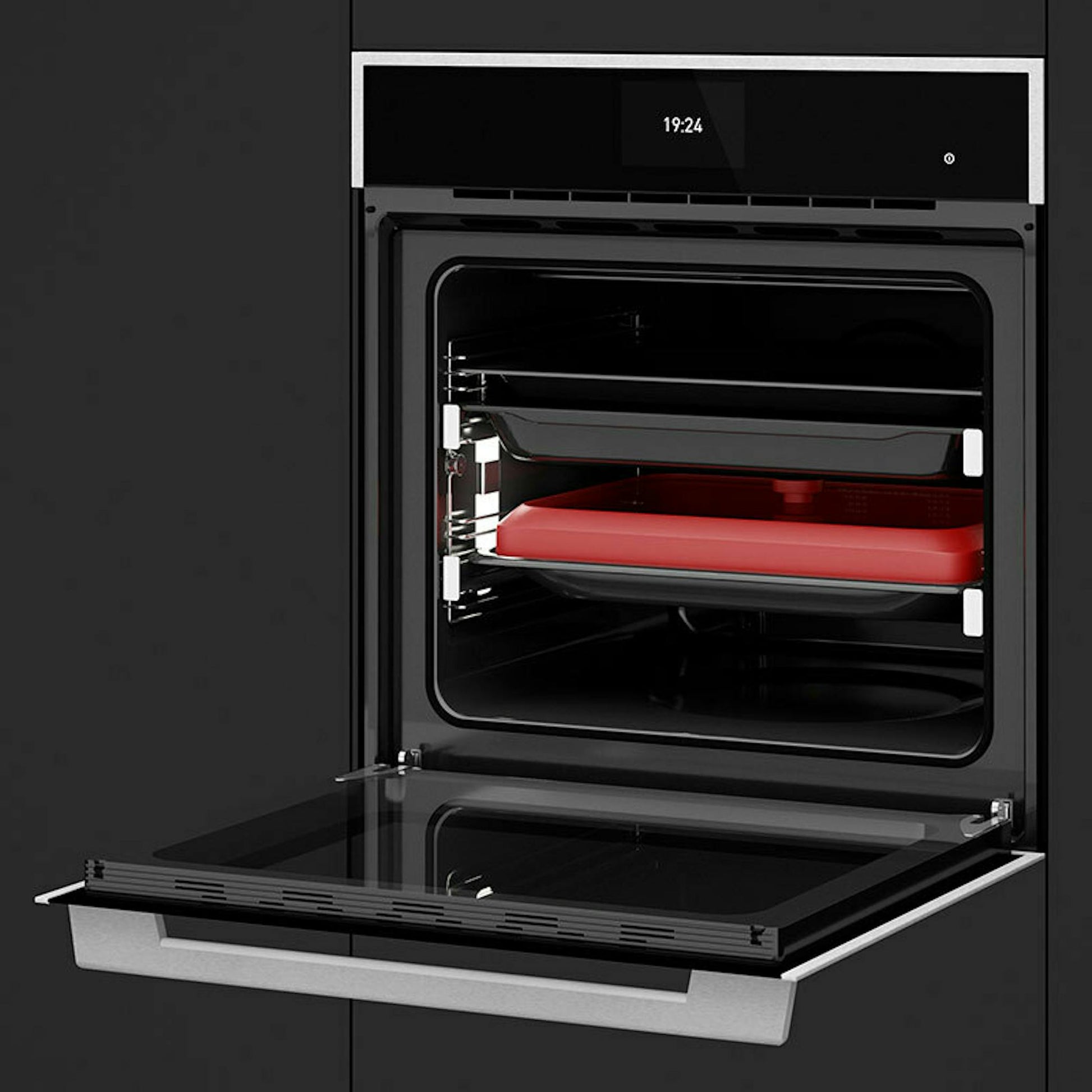 Horno Teka iOVEN P negro con puerta abierta