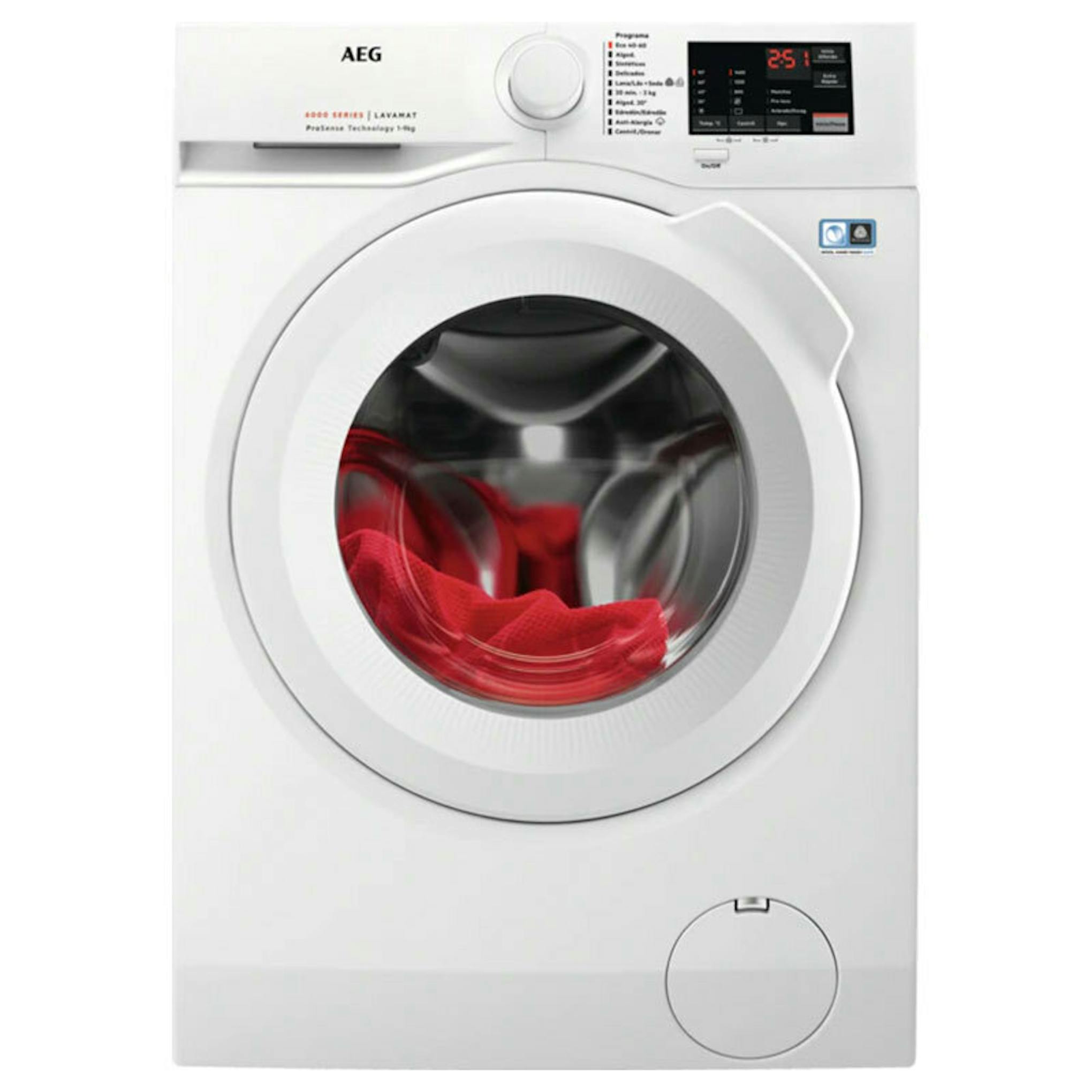 Lavadora AEG L6FBI947P de 9 kg blanca