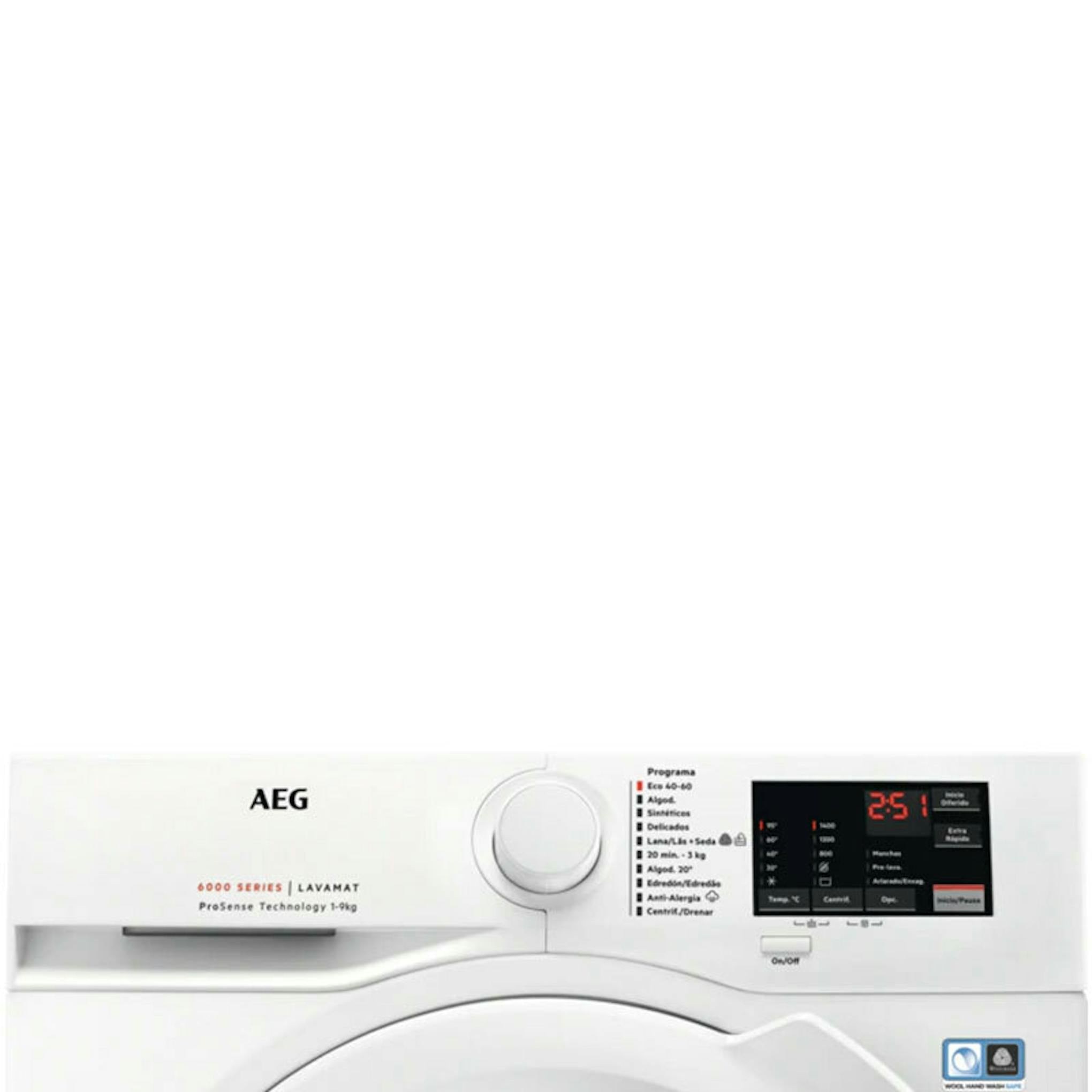 Panel frontal de la lavadora AEG L6FBI947P 9Kg