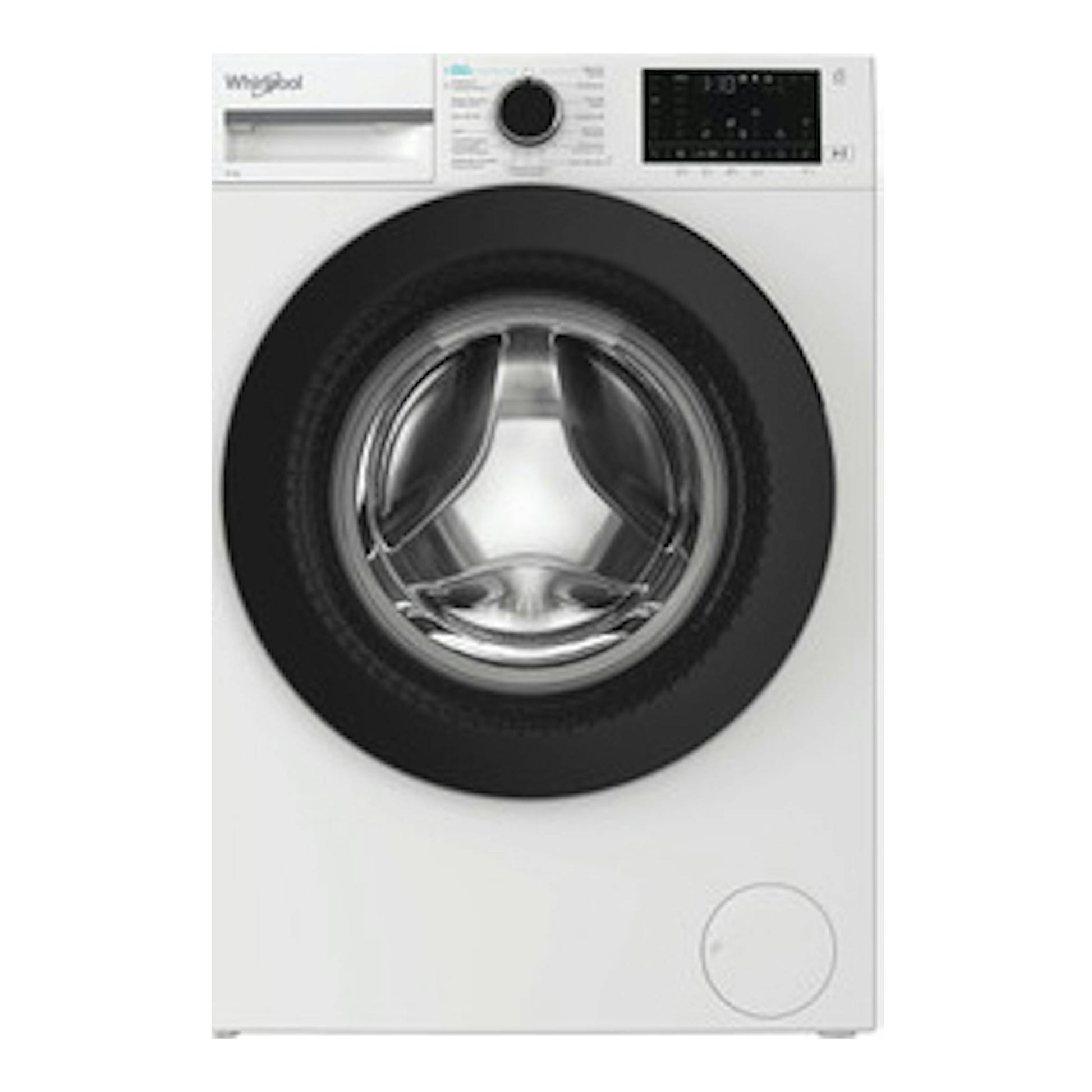 Lavadora de carga frontal Whirlpool WAM 07WB SPT blanca, vista frontal.