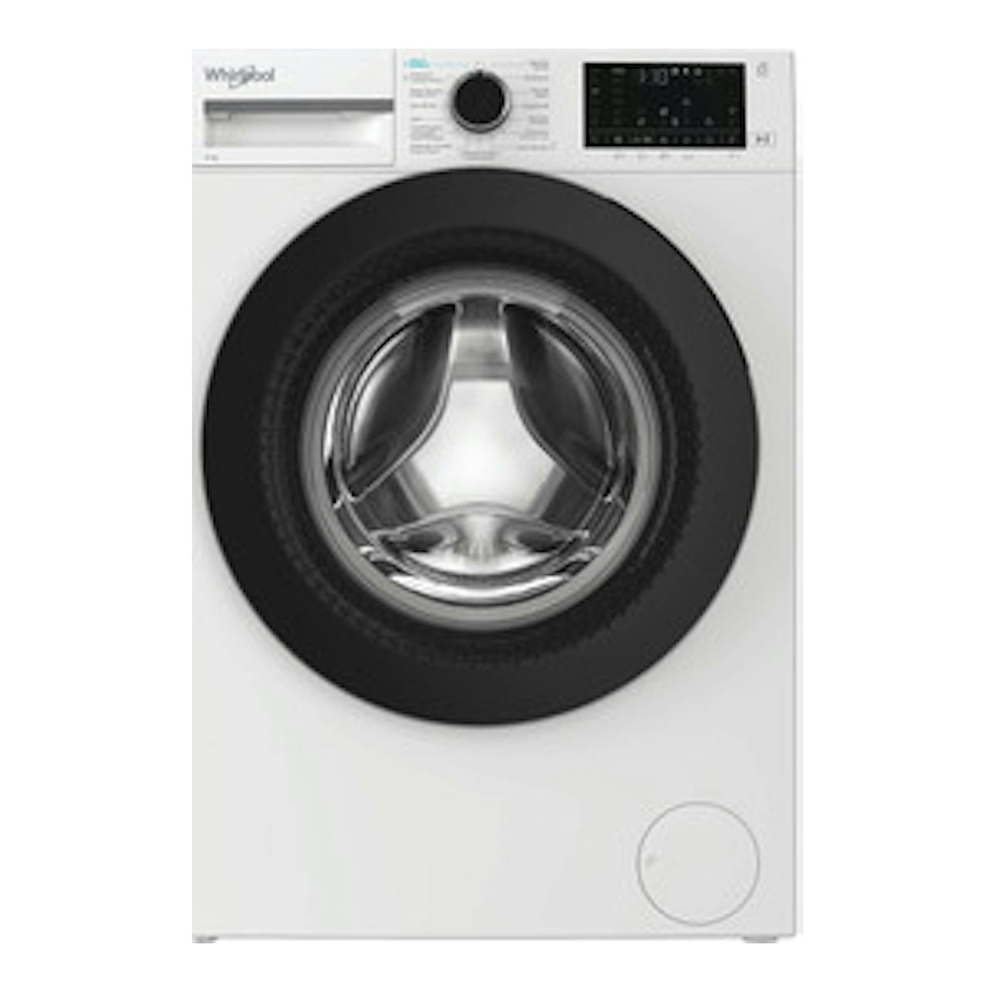 Lavadora de carga frontal Whirlpool WAM 07WB SPT blanca, vista frontal.
