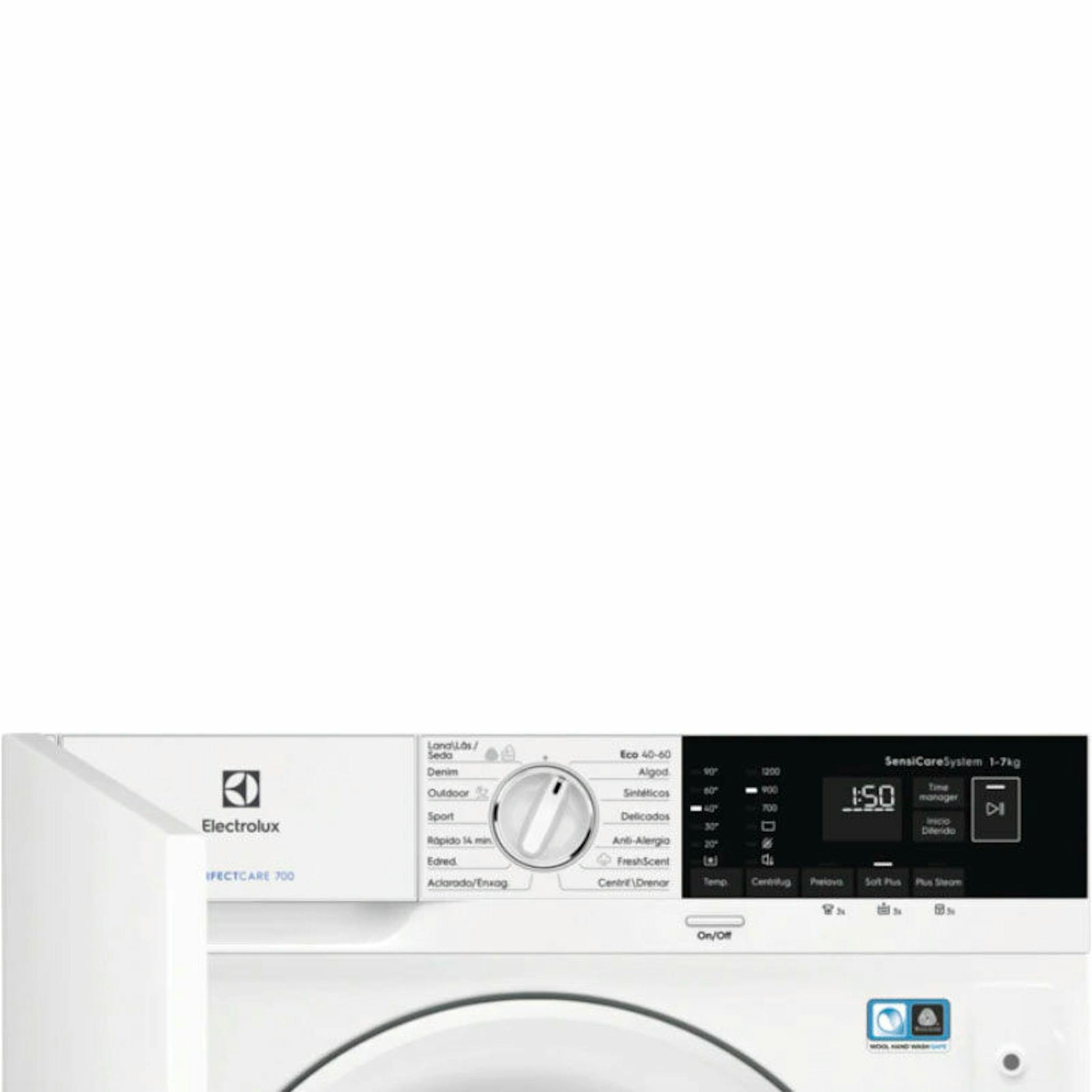 Lavadora integrable Electrolux EN7F4722AN 7Kg con panel frontal y mandos