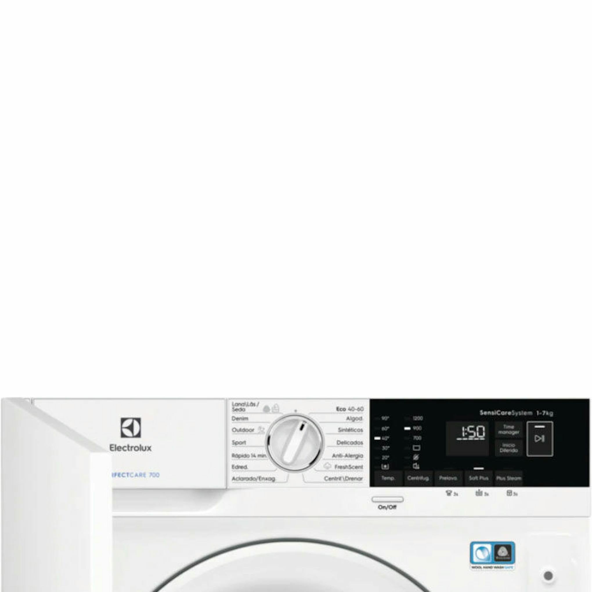 Lavadora integrable Electrolux EN7F4722AN 7Kg con panel frontal y mandos