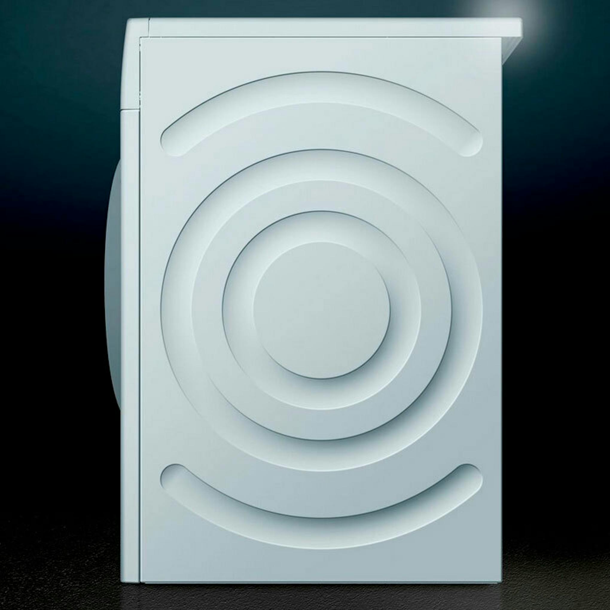 Lavadora integrable Siemens WI12W326ES 7Kg, vista frontal en color blanco