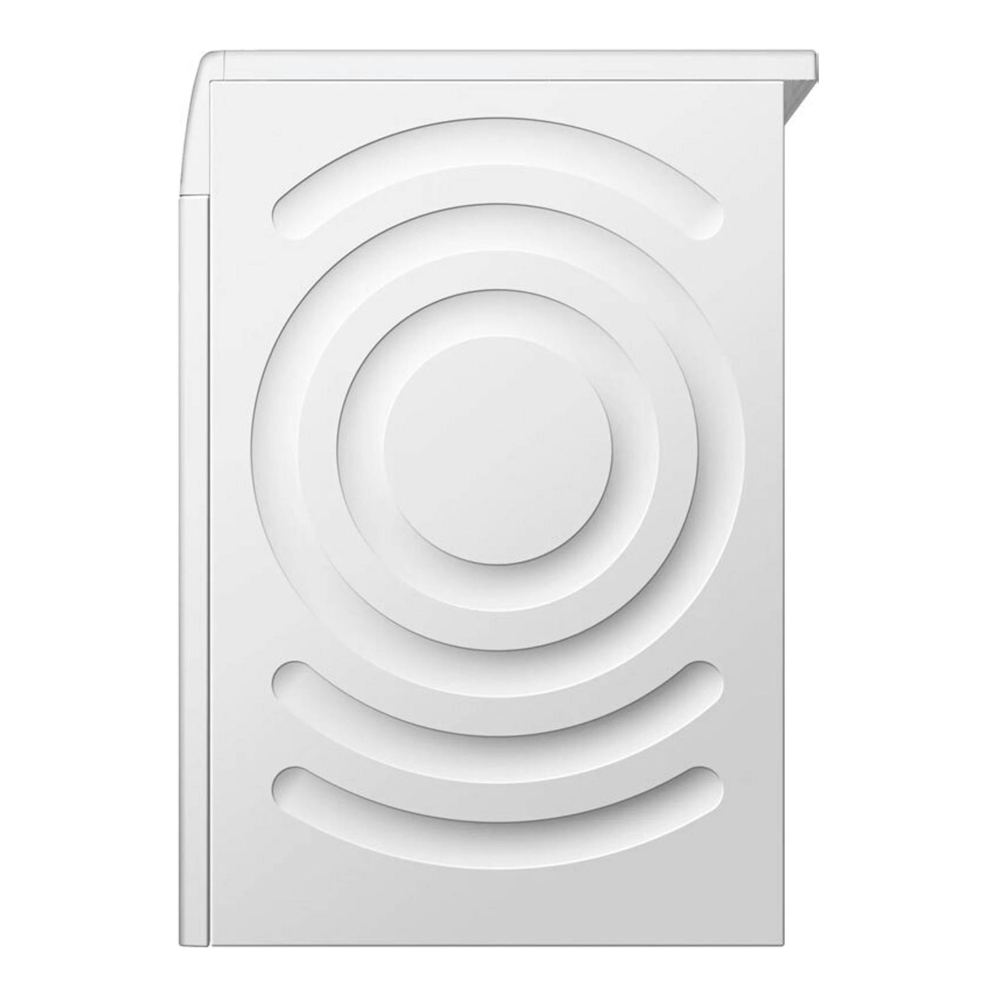 Lavadora Siemens WG54G2Z1ES blanca, vista frontal, con diseño circular en la puerta.