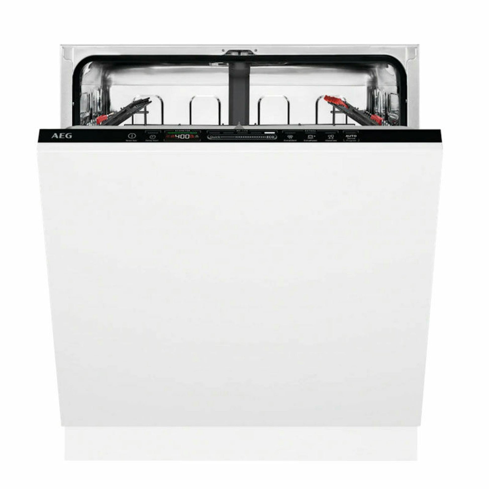 Lavavajillas integrable AEG FSE63307P de 60 cm con puerta abierta