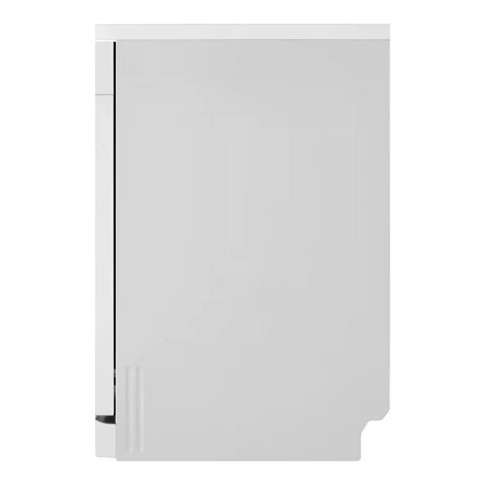 Lavavajillas LG DF142FW blanco, vista frontal, panel integrado de 60 cm.