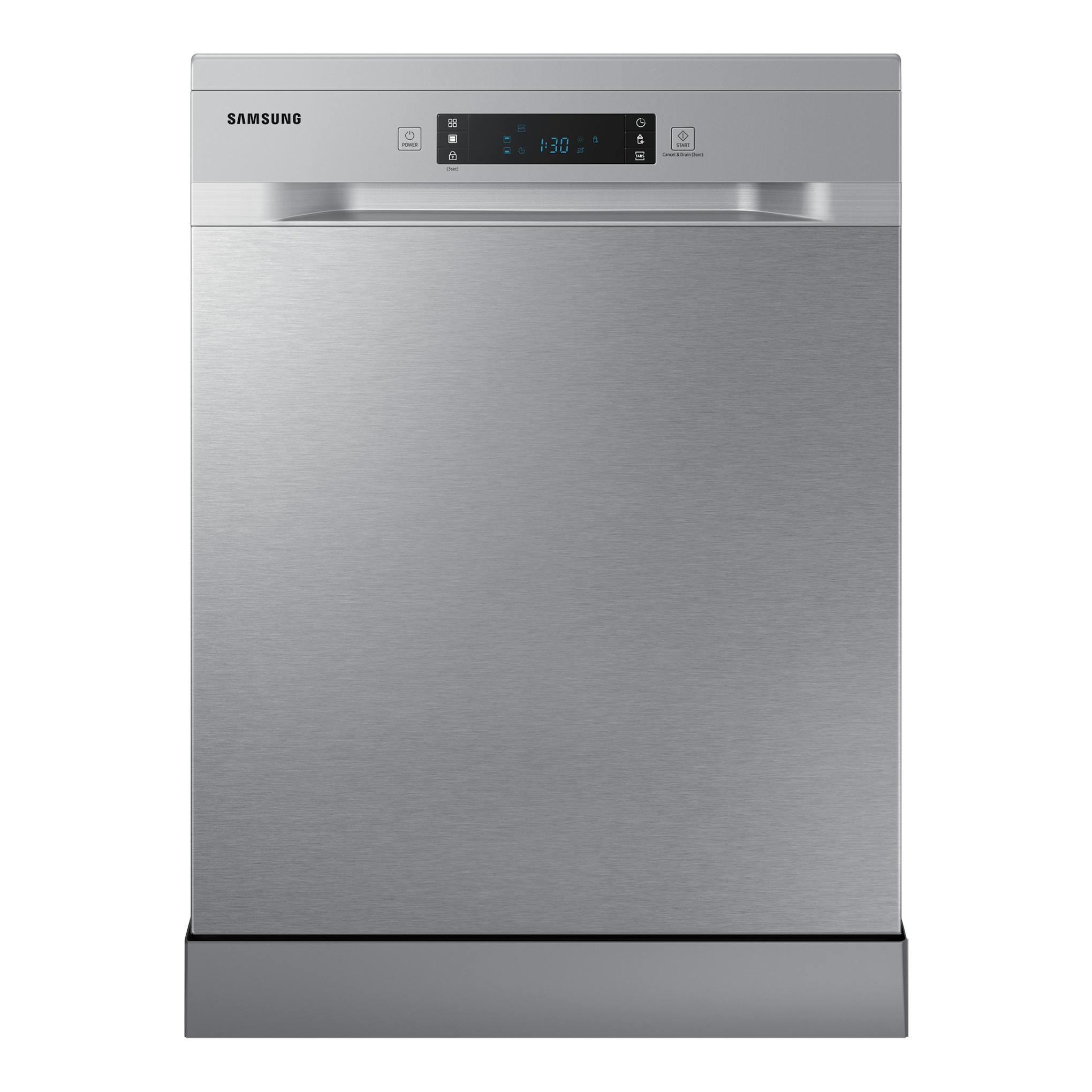 Lavavajillas Samsung DW60CG550FSRET, vista frontal, acabado inox.