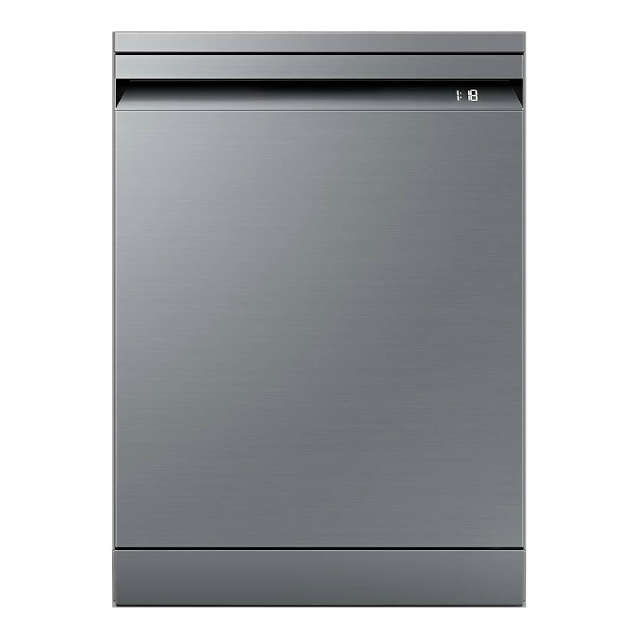 Lavavajillas Samsung DW60DG790FSLU1 de 60 cm, vista frontal en acero inoxidable con display digital.