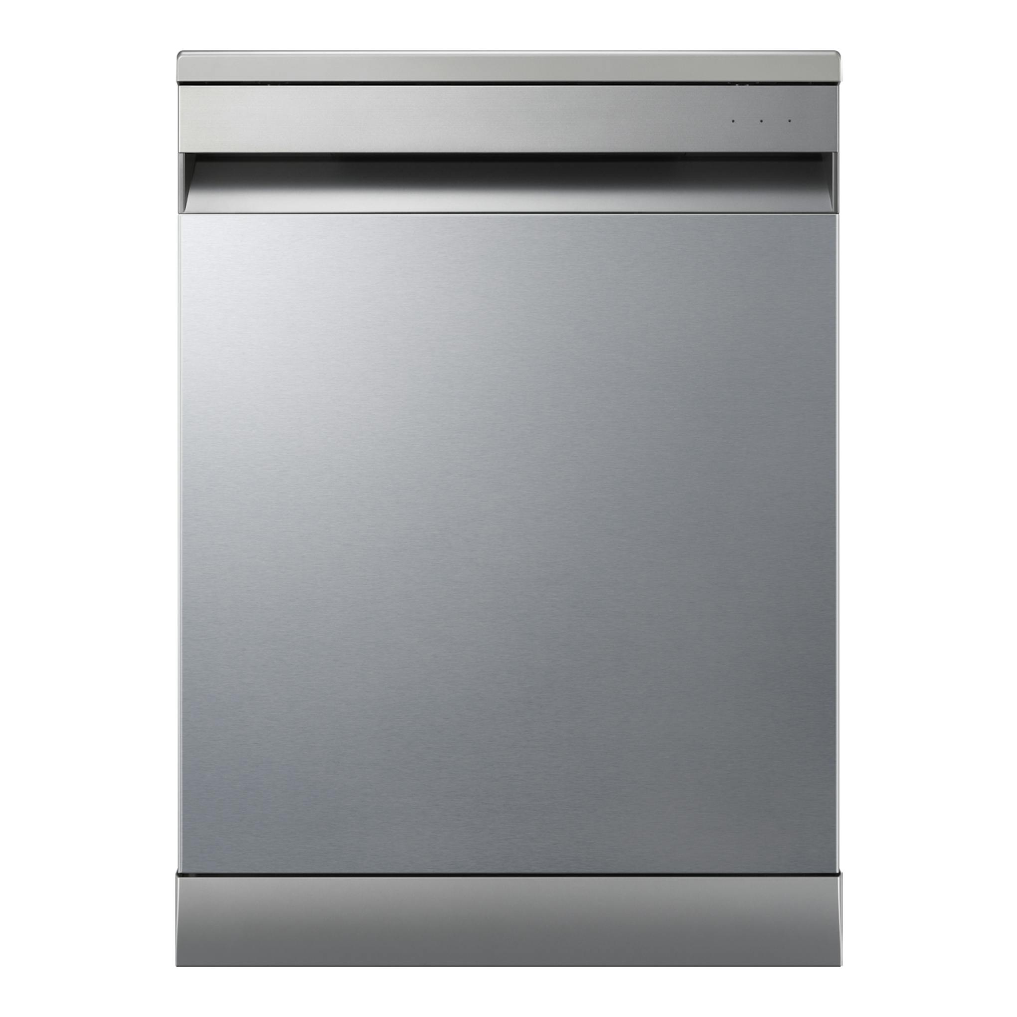 Lavavajillas Samsung DW70H73YCFRU1 de acero inoxidable, vista frontal.