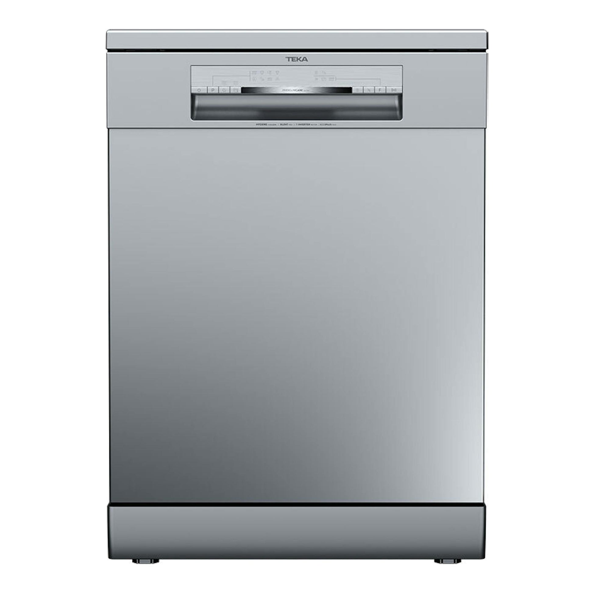 Lavavajillas Teka DFS76860 Inox, vista frontal, acabado en acero inoxidable.
