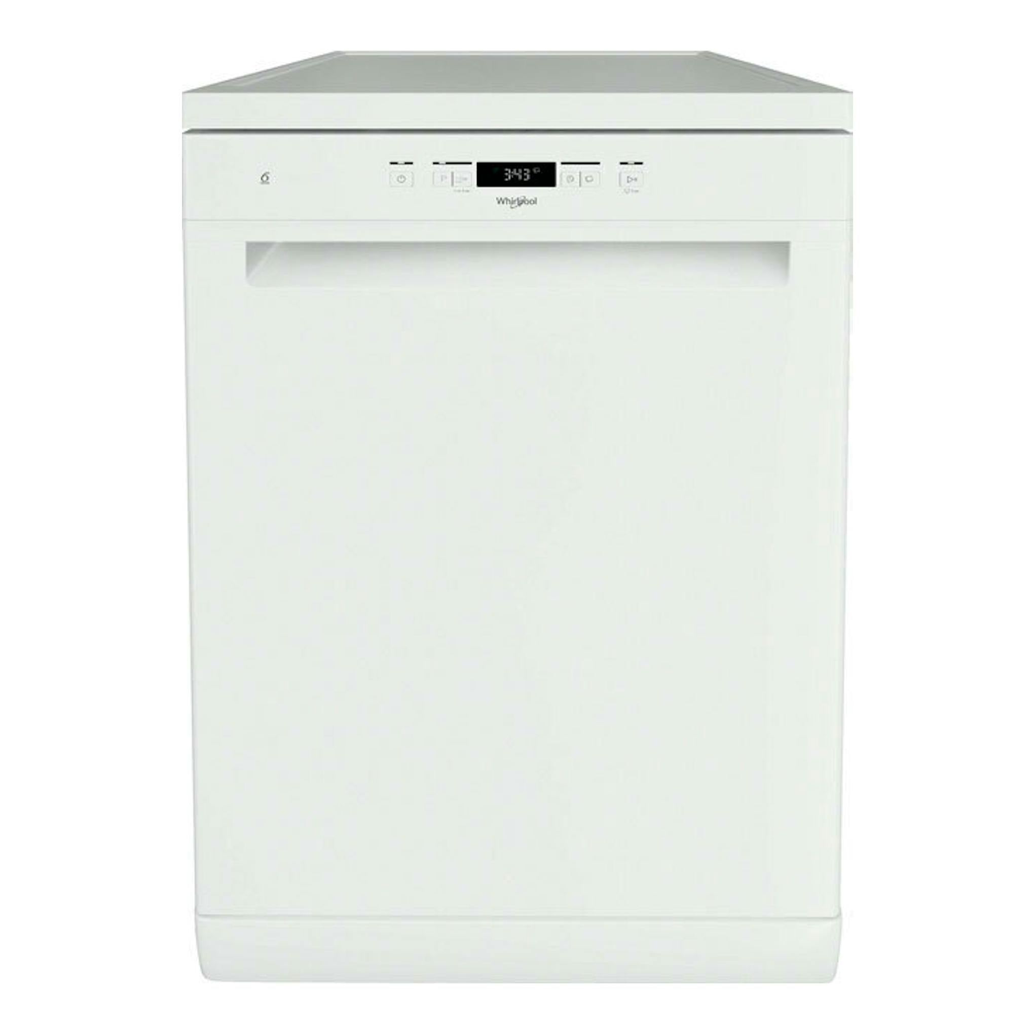 Lavavajillas Whirlpool W2F HD 624 blanco, vista frontal, panel de control superior