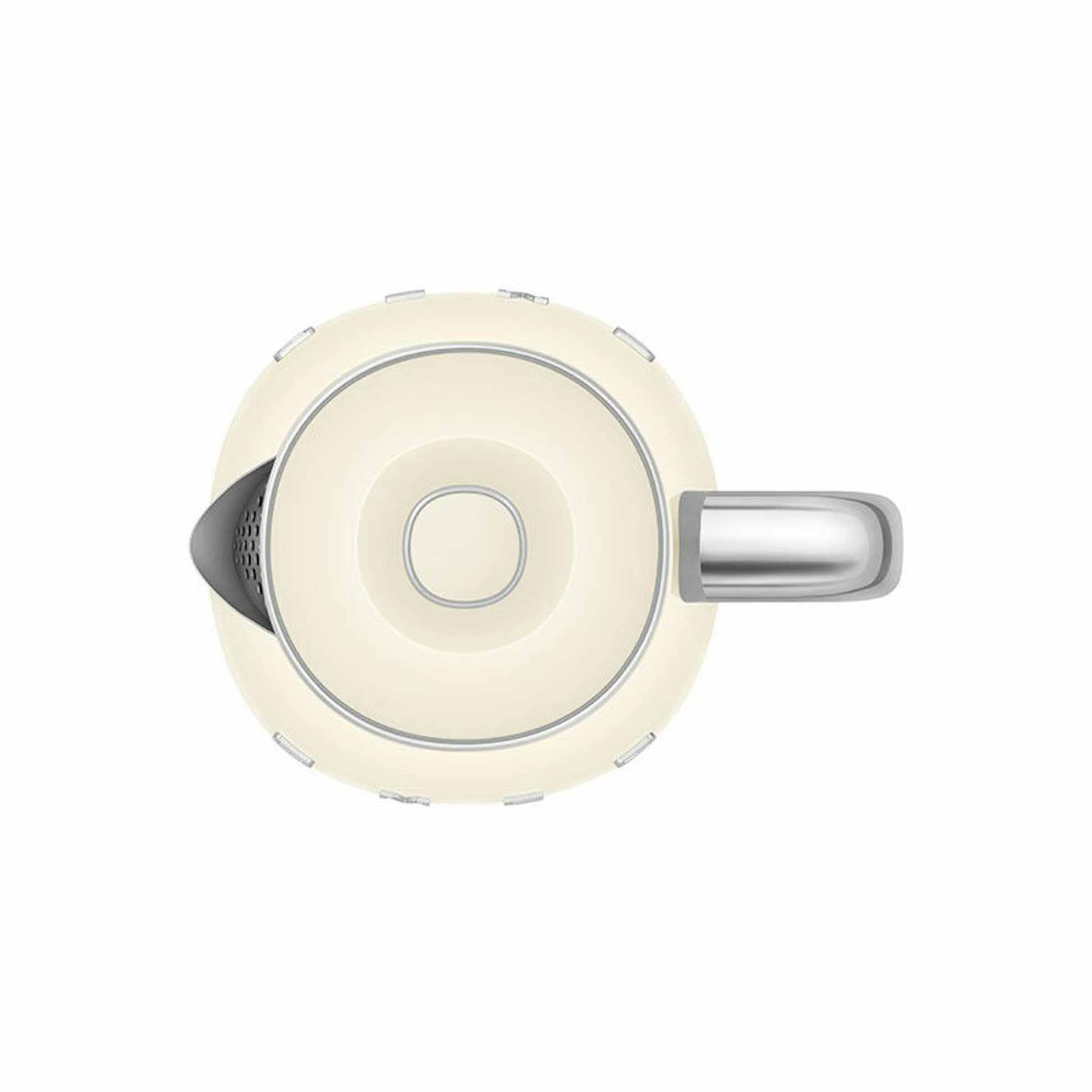 Mini hervidor Smeg KLF05CREU color crema, vista superior