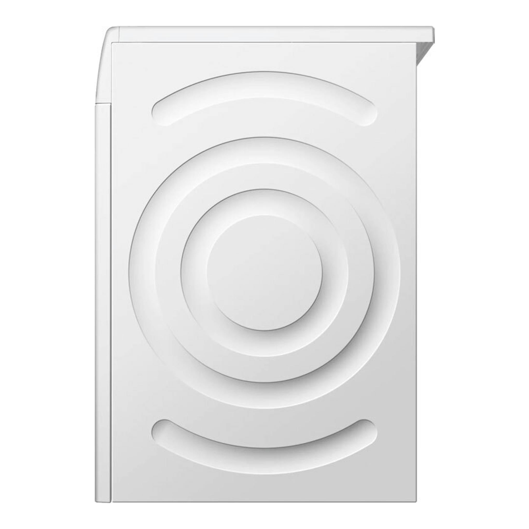 Secadora Siemens WT45HV00ES blanca, vista frontal, con diseño circular en la puerta.