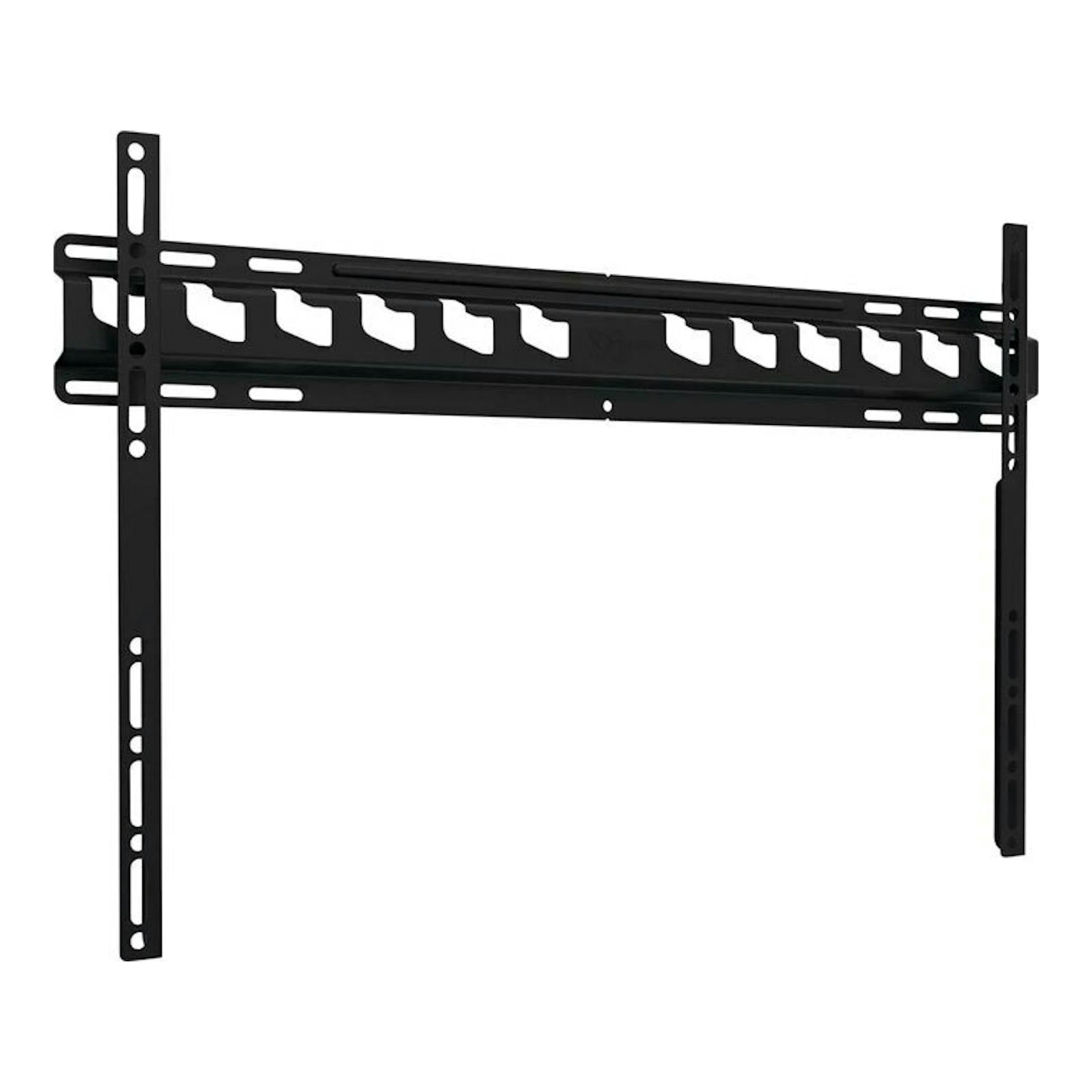 Soporte de pared para TV Vogels MA4000 negro, vista frontal, para pantallas de 40 a 80 pulgadas.