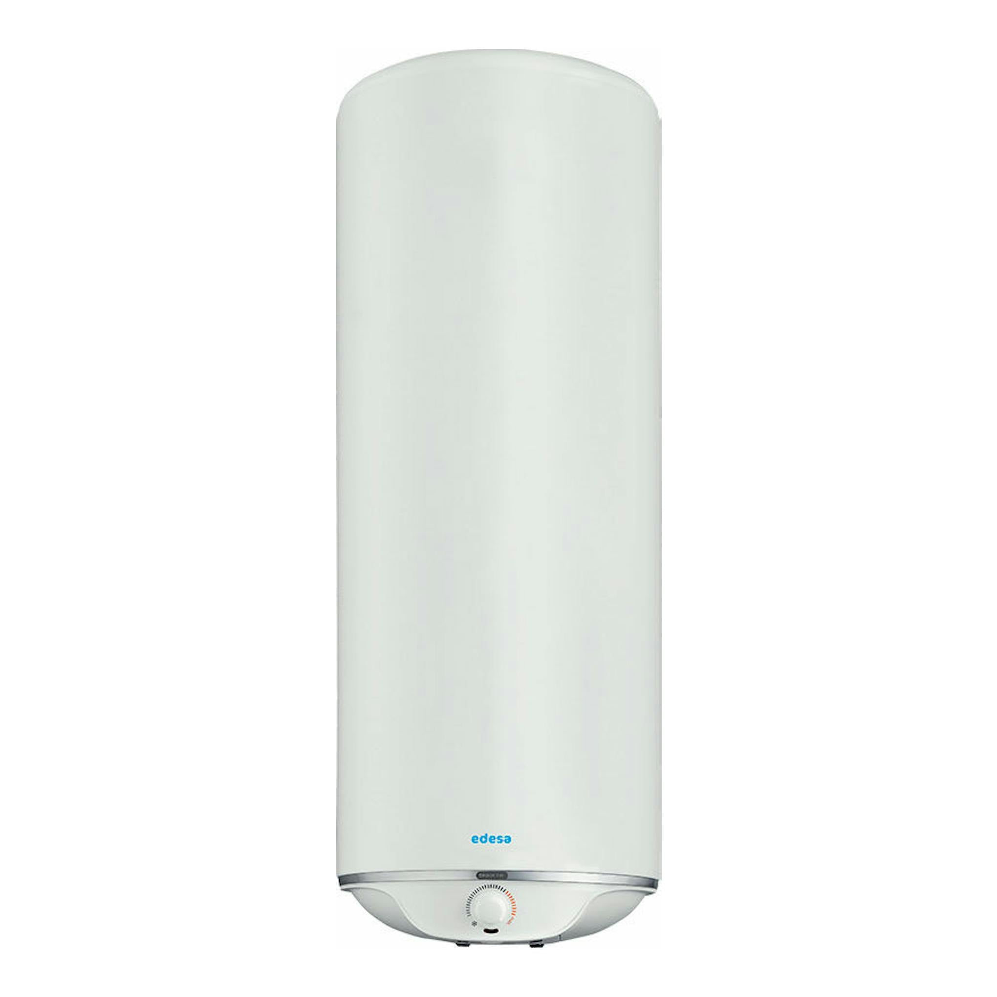 Termo eléctrico Edesa G. Atlantic TRE SLIM 30L blanco, vista frontal, cilíndrico y vertical.
