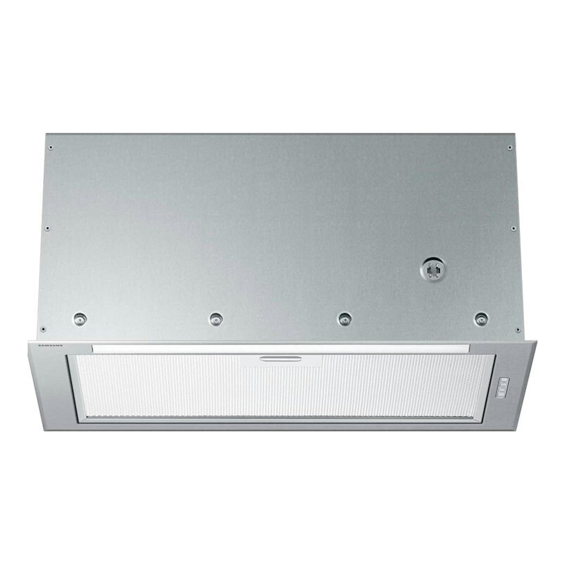 Grupo filtrante Samsung NK52FG454CS/UR, acabado plata, vista frontal inferior, empotrado.