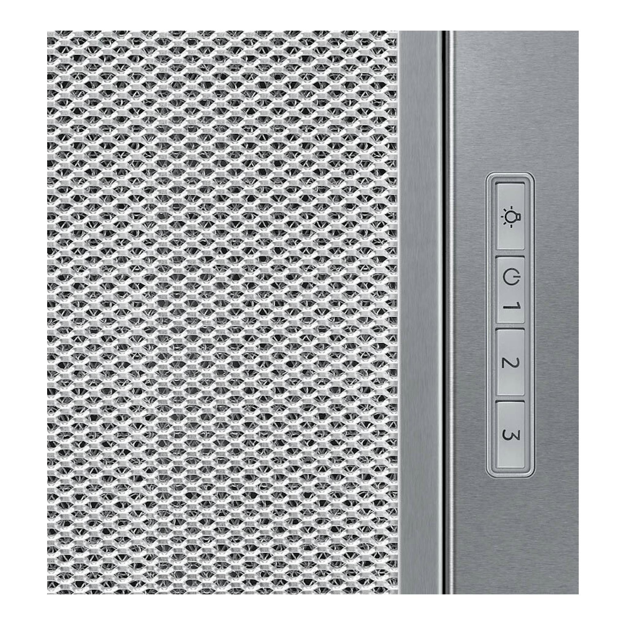 Grupo filtrante Samsung NK72FG454CS/UR en acero inoxidable, vista frontal parcial con panel de control.
