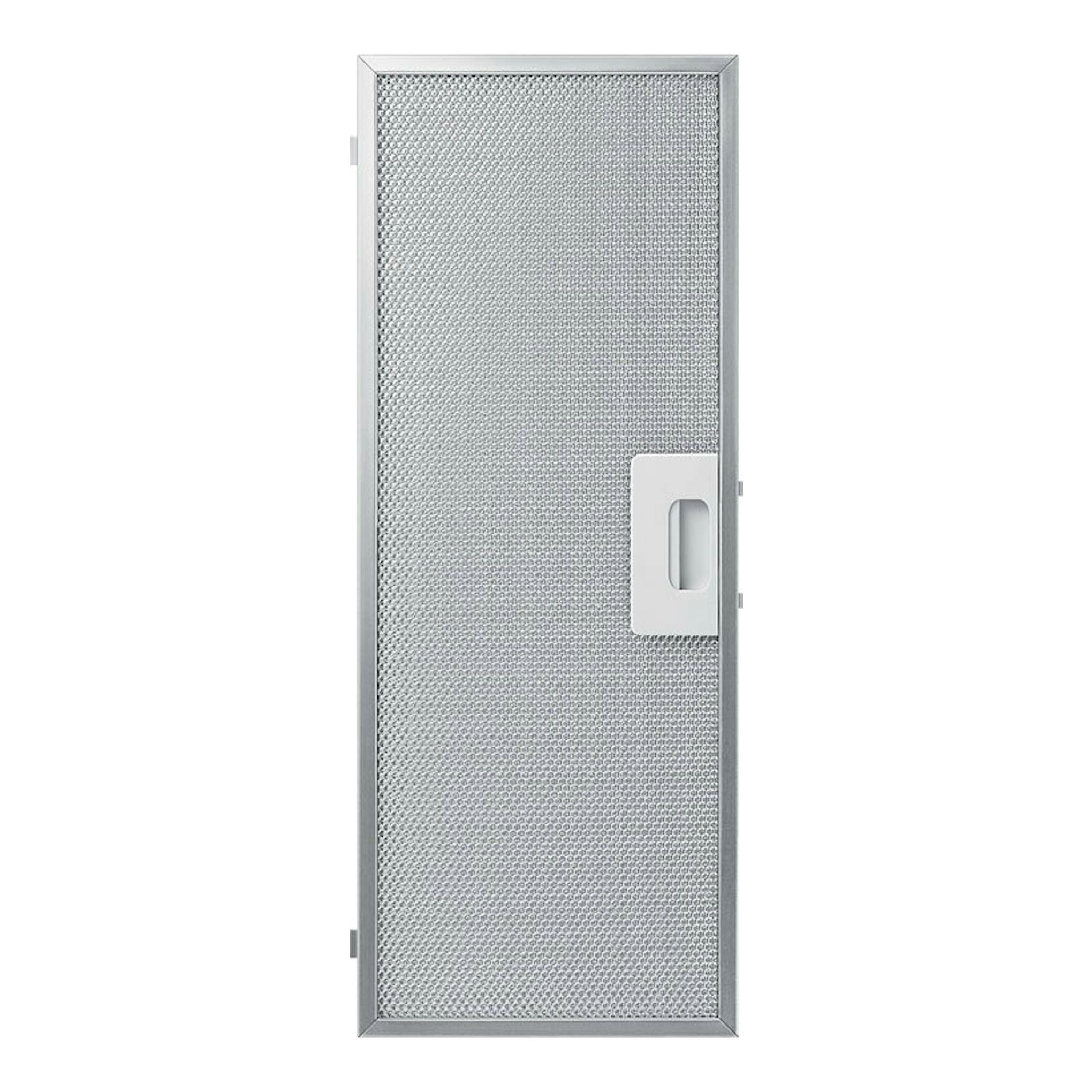 Grupo filtrante Samsung NK72FG455CS/UR, vista frontal, panel rectangular plateado de malla metálica.