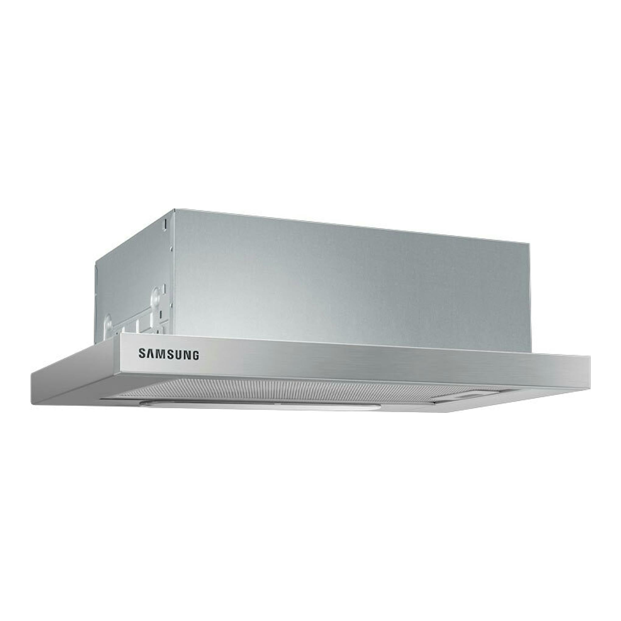 Campana telescópica Samsung NK24M1030IS/UR de acero inoxidable, vista frontal.