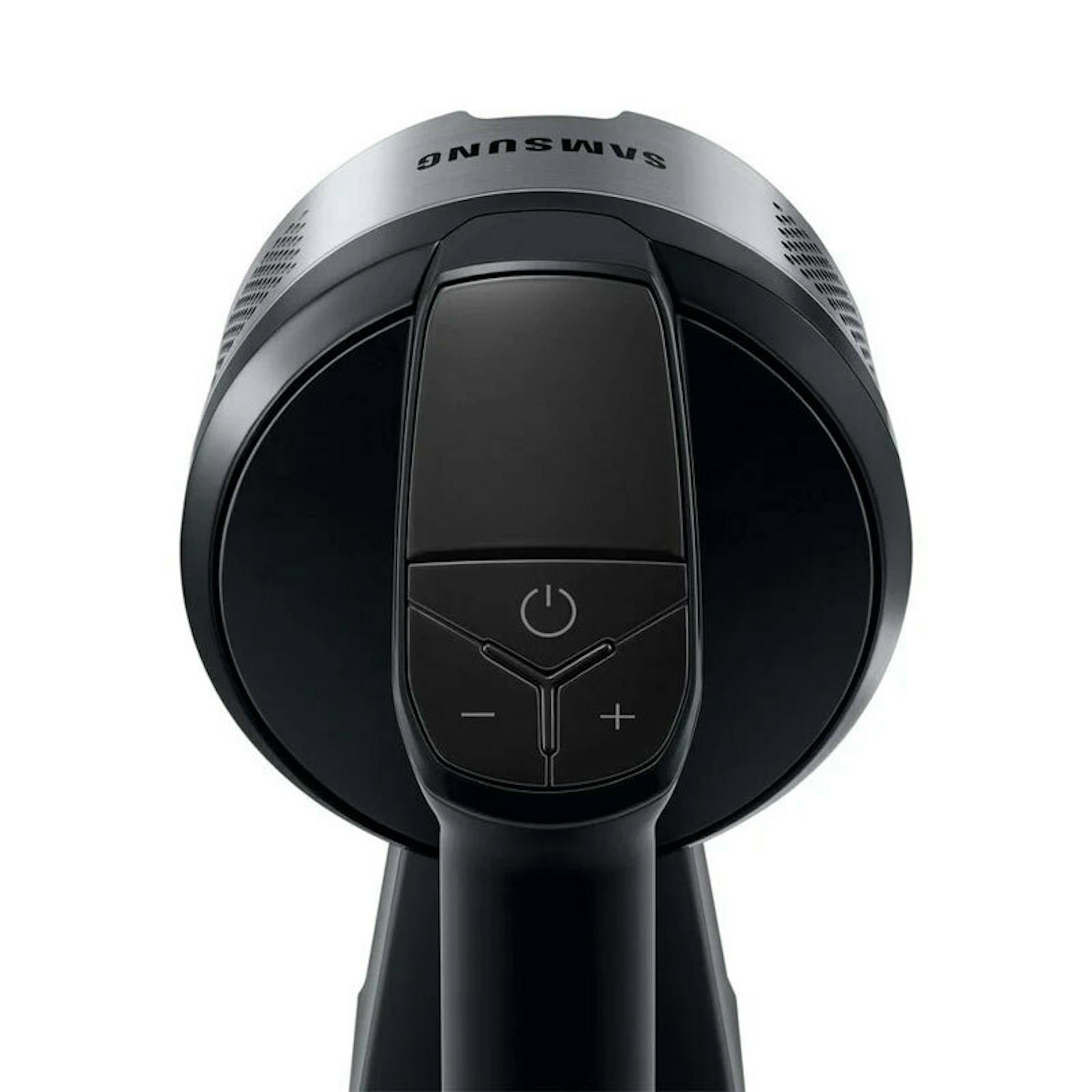 Detalle del aspirador inalámbrico Samsung VS15A60AGR5/WA con controles superiores